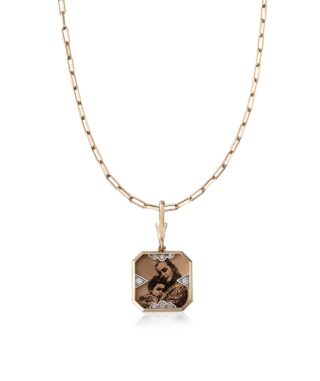 Instant Memories Square Necklace With Link Chain
