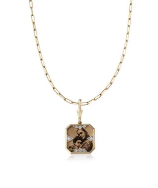 Instant Memories Square Necklace With Link Chain