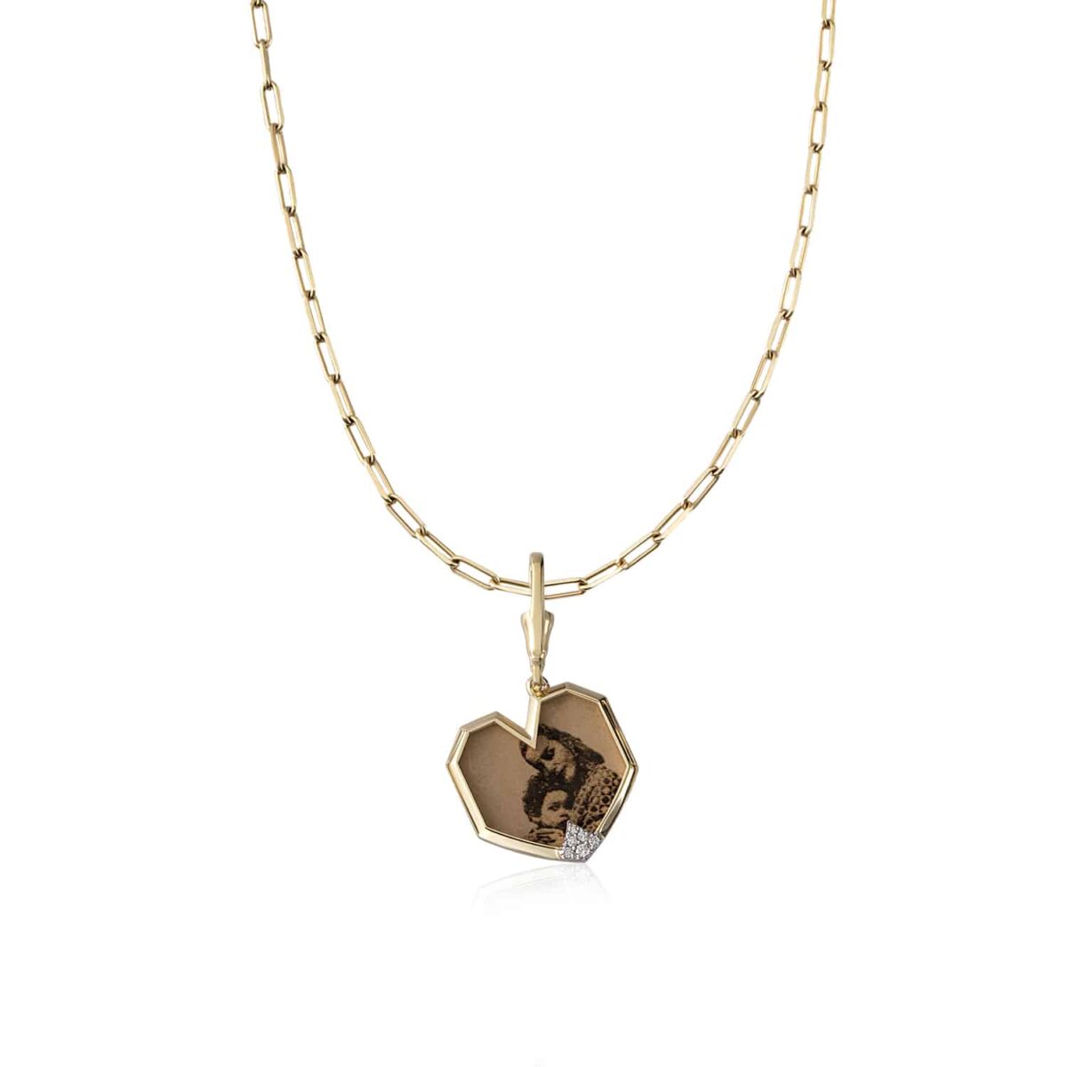 Instant Memories Heart Shaped Necklace With Chain