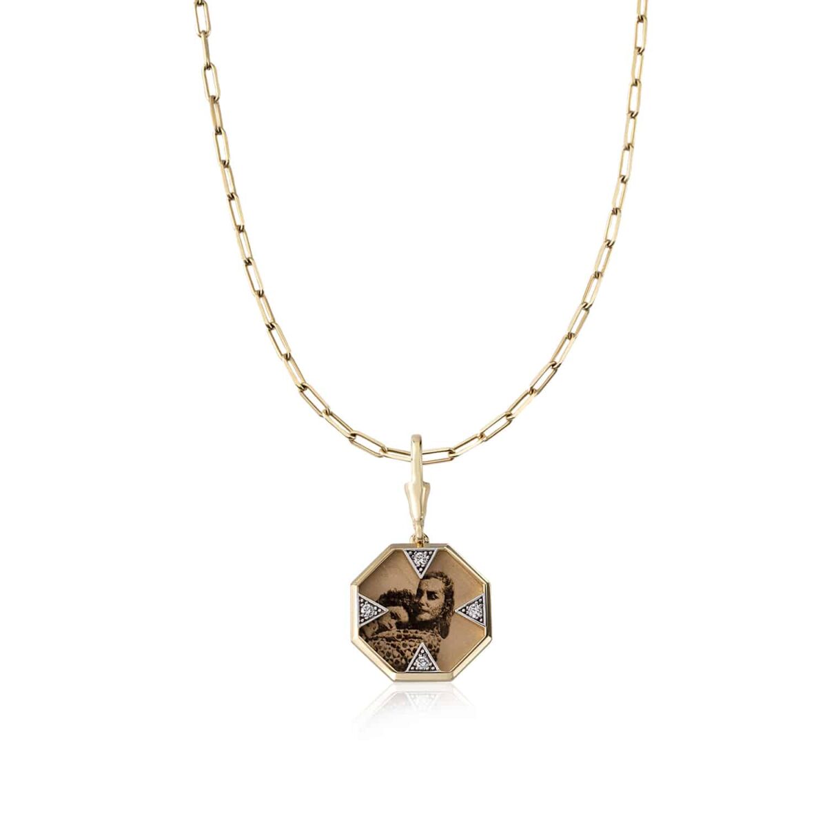 Instant Memories Octagonal Necklace With Chain