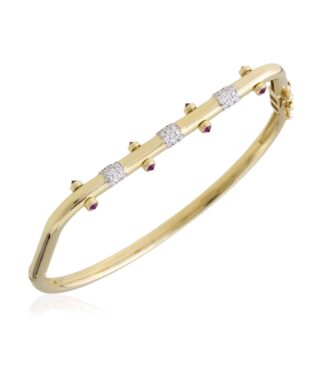 Victorian Curved Bangle - Scattered