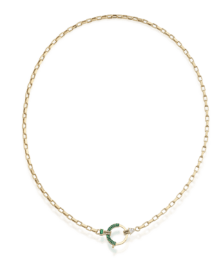 Baguette Chain No 2 - Green Garnet