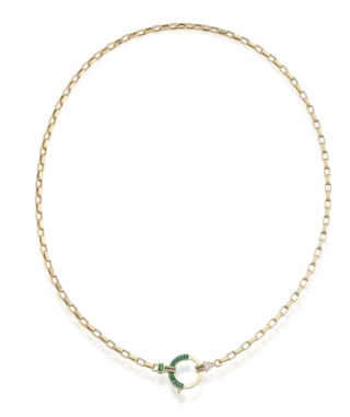 Baguette Zincir 2 - Yeşil Garnet