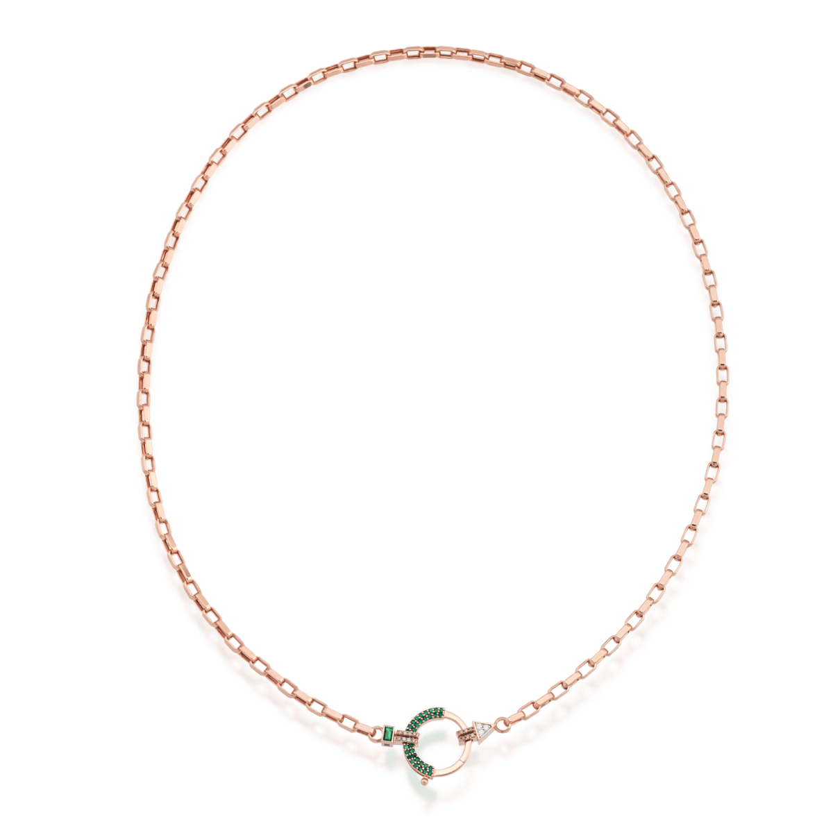 Baguette Chain No 2 - Green Garnet