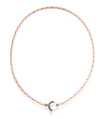 Baguette Chain No 2 - Green Garnet