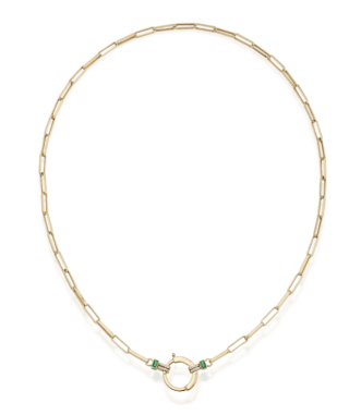 Baguette Chain No 6 - Green Garnet