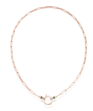 Baguette Chain No 6 - Green Garnet