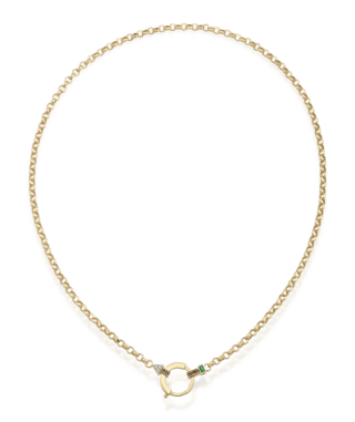 Baguette Chain No 5 - Green Garnet