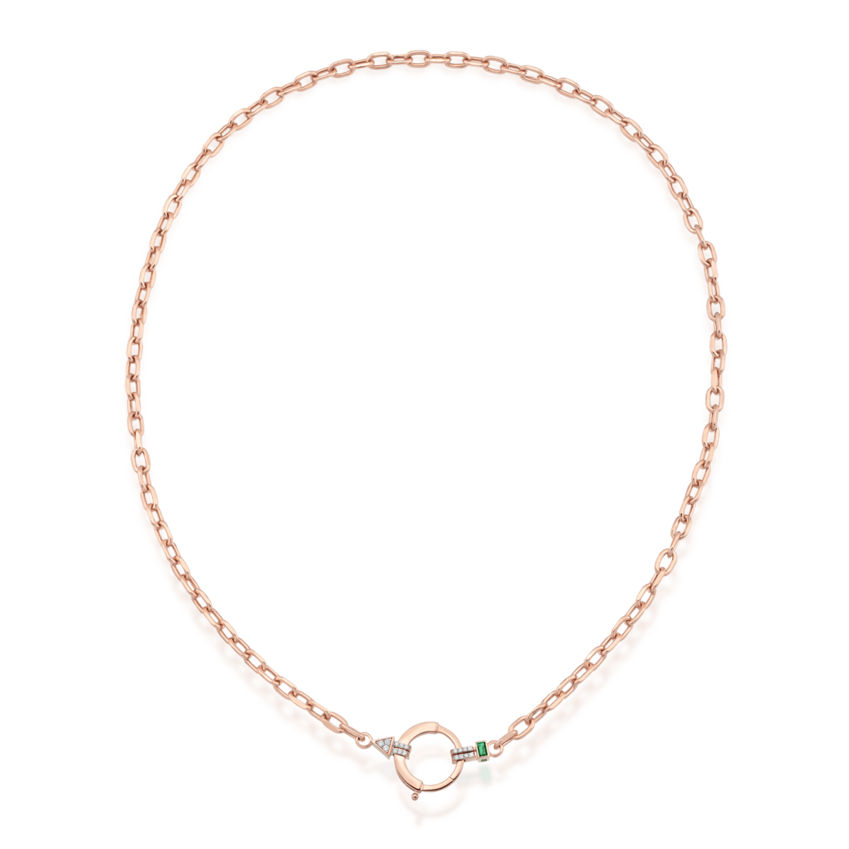 Baguette Zincir 1 - Yeşil Garnet