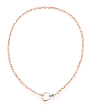 Baguette Chain No 1 - Green Garnet
