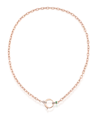 Baguette Zincir 1 - Yeşil Garnet