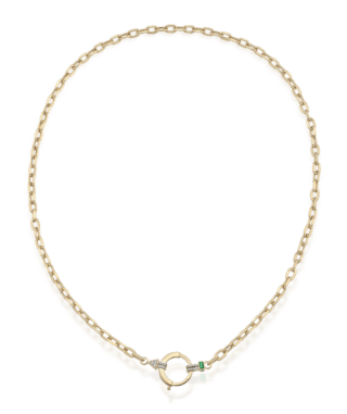 Baguette Chain No 1 - Green Garnet