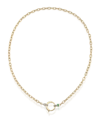 Baguette Zincir 1 - Yeşil Garnet