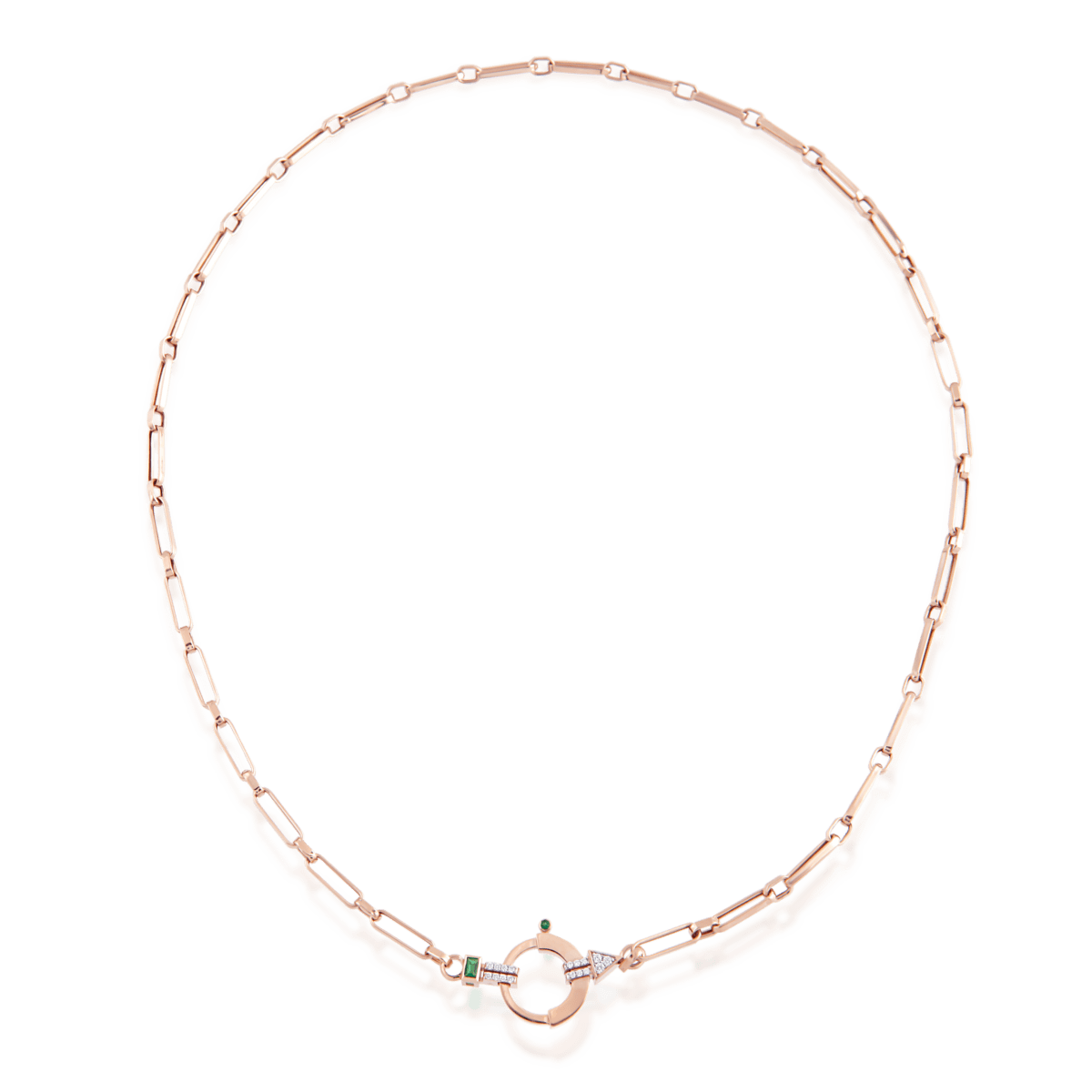 Baguette Chain No 3 - Green Garnet