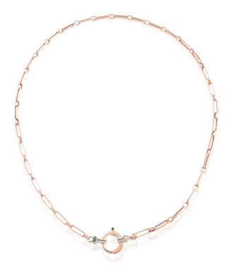 Baguette Chain No 3 - Green Garnet