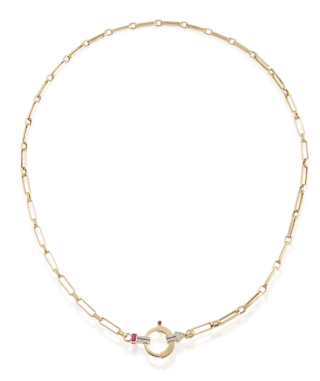 Baguette Chain No 3 - Ruby