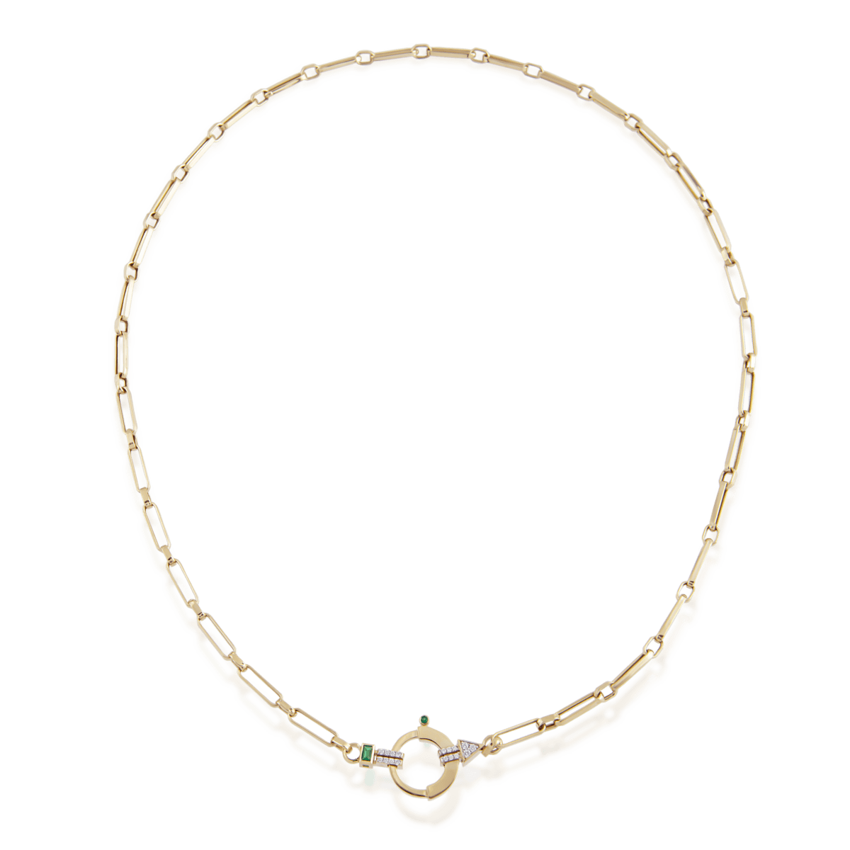 Baguette Chain No 3 - Green Garnet