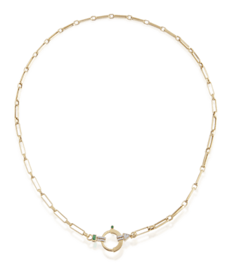 Baguette Chain No 3 - Green Garnet