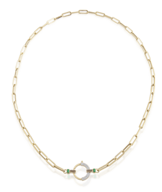 Baguette Chain No 4 - Green Garnet