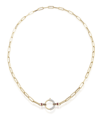 Baguette Chain No 4 - Ruby