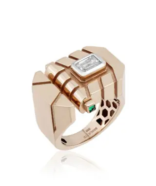 Era Köşeli Yüzük - Pırlanta