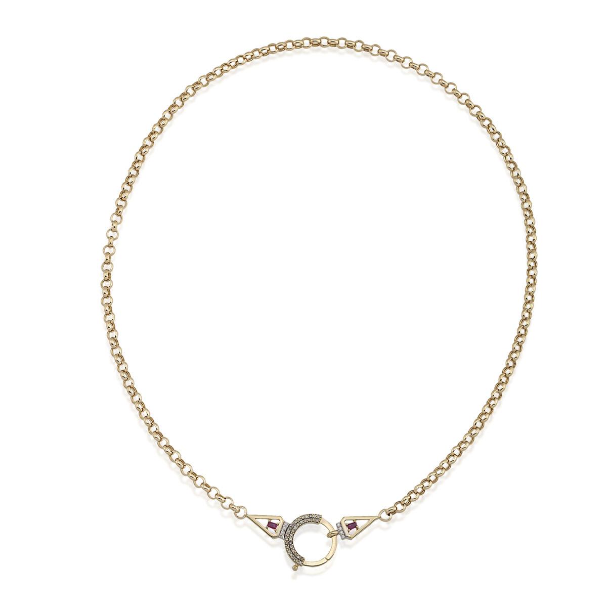 Baguette Chain No 12 - Ruby