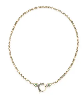 Baguette Zincir 12 - Yeşil Garnet