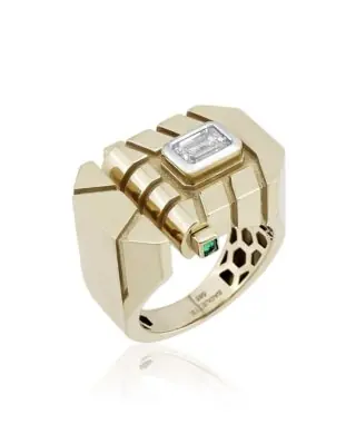 Era Köşeli Yüzük - Pırlanta