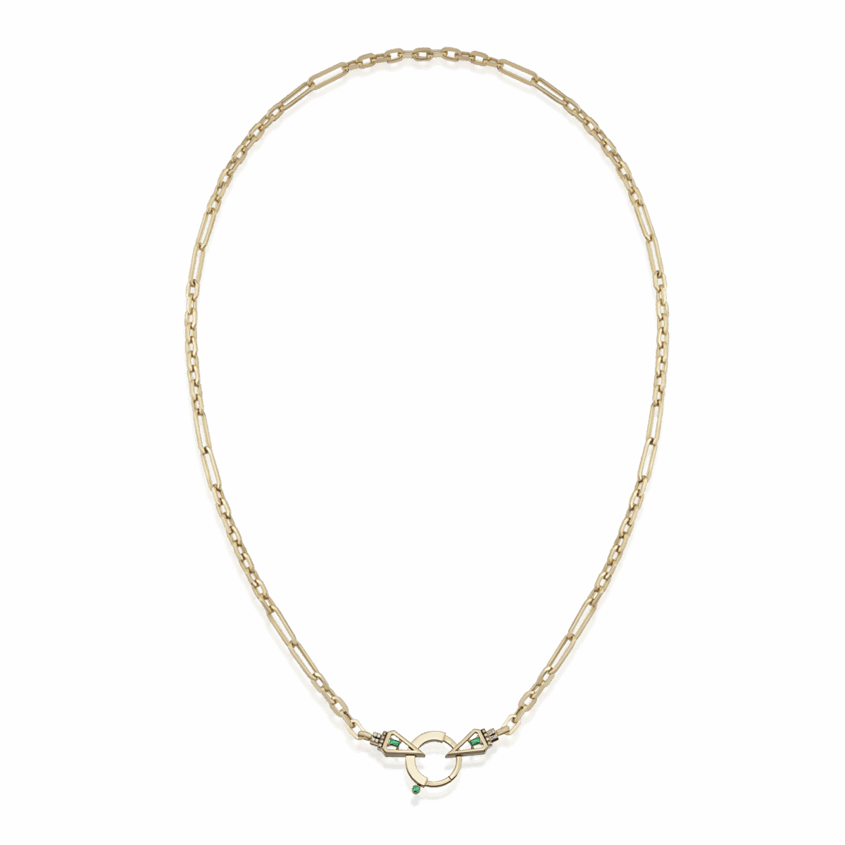 Baguette Zincir 10 - Yeşil Garnet