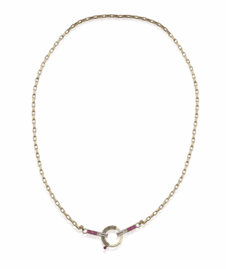 Baguette Chain No 10 - Ruby