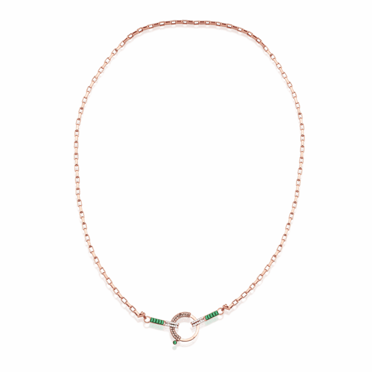 Baguette Chain No 10 - Green Garnet