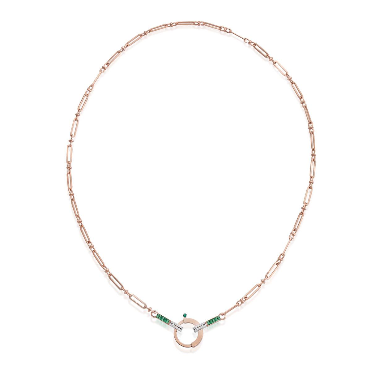 Baguette Chain No 14 - Green Garnet