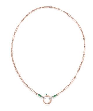 Baguette Chain No 14 - Green Garnet