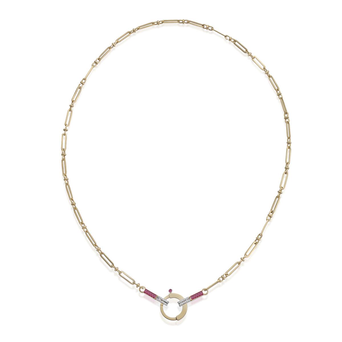 Baguette Chain No 14 - Ruby