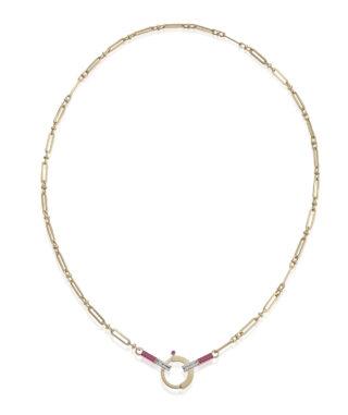 Baguette Chain No 14 - Ruby