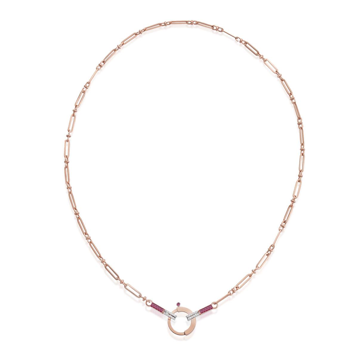 Baguette Chain No 14 - Ruby