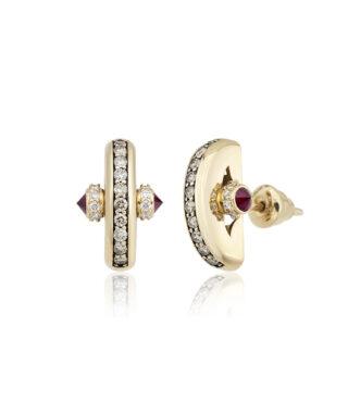 Era Minion Earring - Champagne Diamond (Single Item)