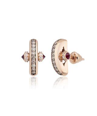 Era Minion Earring - Champagne Diamond (Single Item)